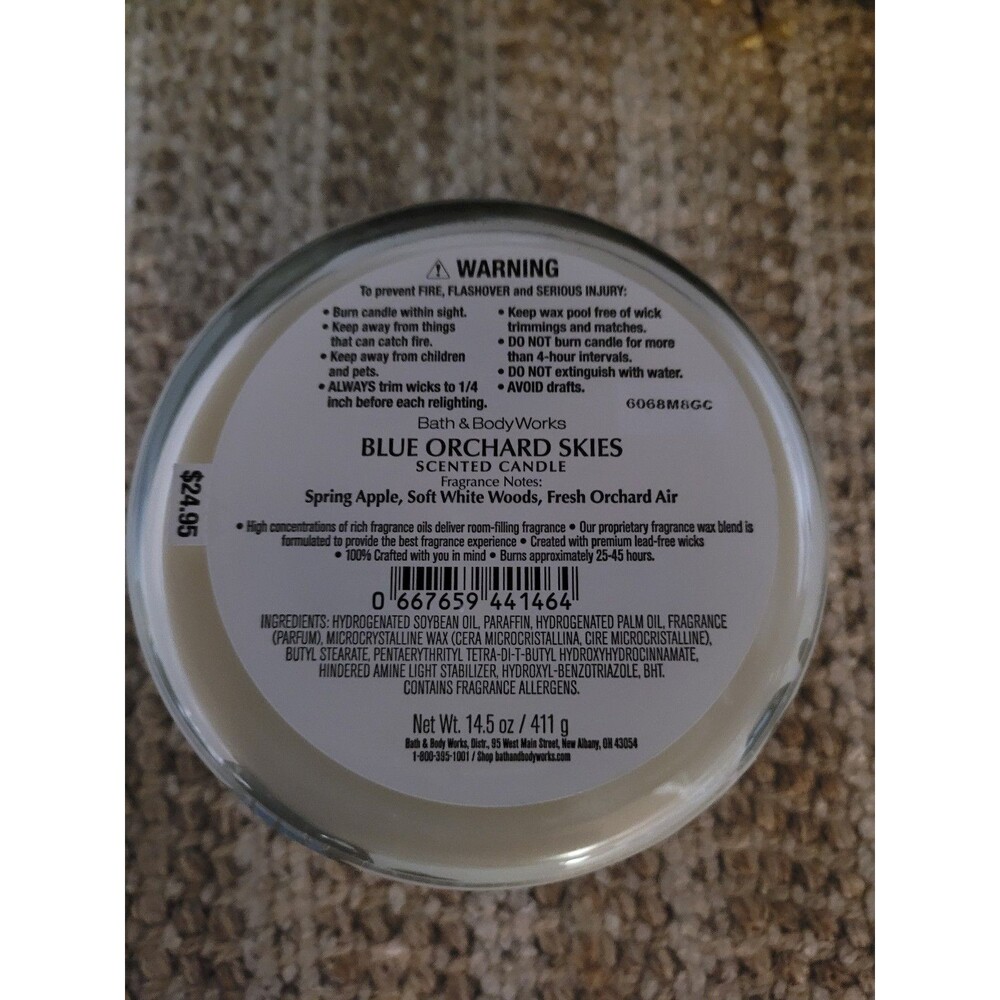 Blue Orchard Skies - Bath and Body Works 3-wick Candle - Picture 3 of 3
